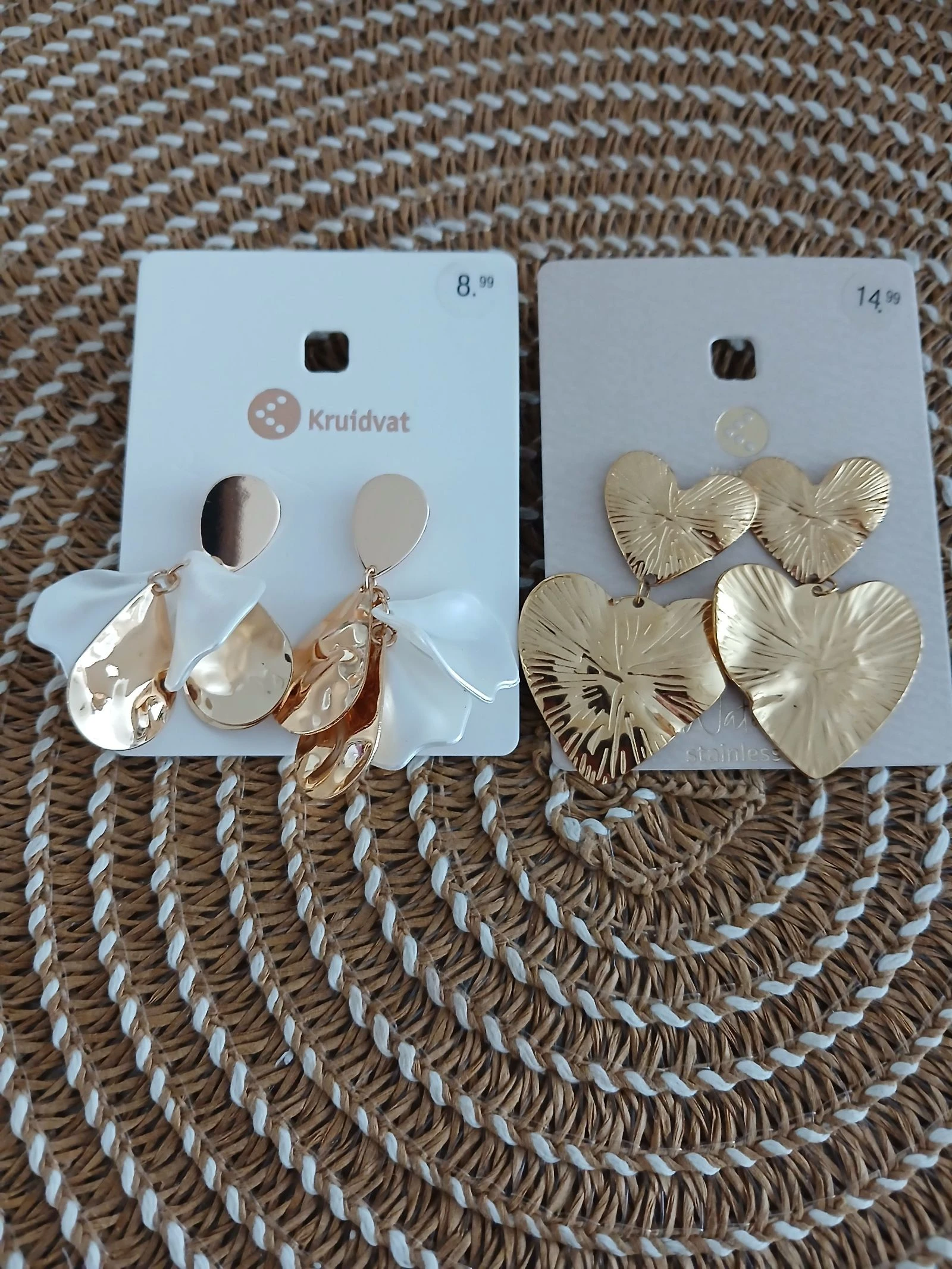 2 paires boucles d'oreilles d'été 